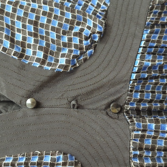 Women's designer dress black and blue by shoshana size 4 - Picture 6 of 8